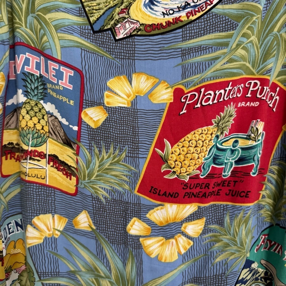 Reyn Spooner Tropical Hawaiian Pineapple Wrap Skirt - Picture 2 of 8